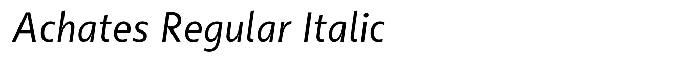 Achates Regular Italic